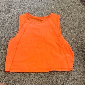 Lululemon Athletica Vibrant Orange Crop Top